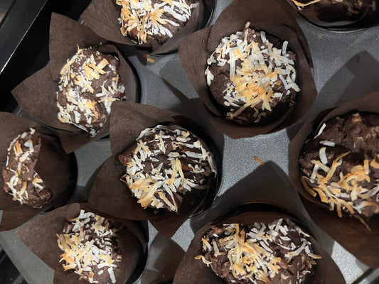 Chocolate Coconut Muffins (vegan)